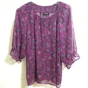 Apt 9 sheer purple top